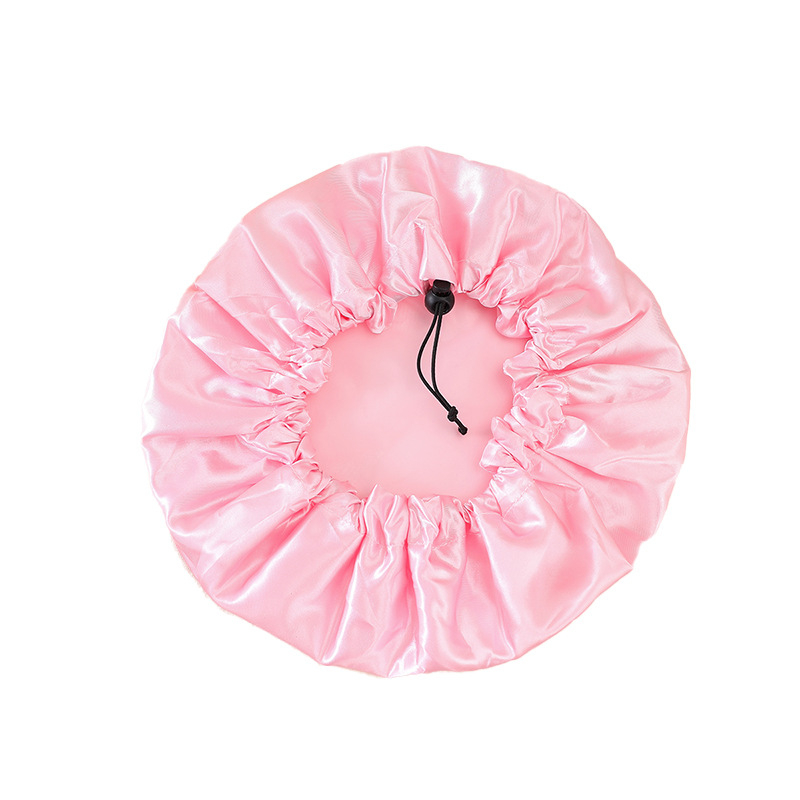 Двойнослойна душ-шапка с регулируем шнур, водоустойчива, PE материал, персонализируема