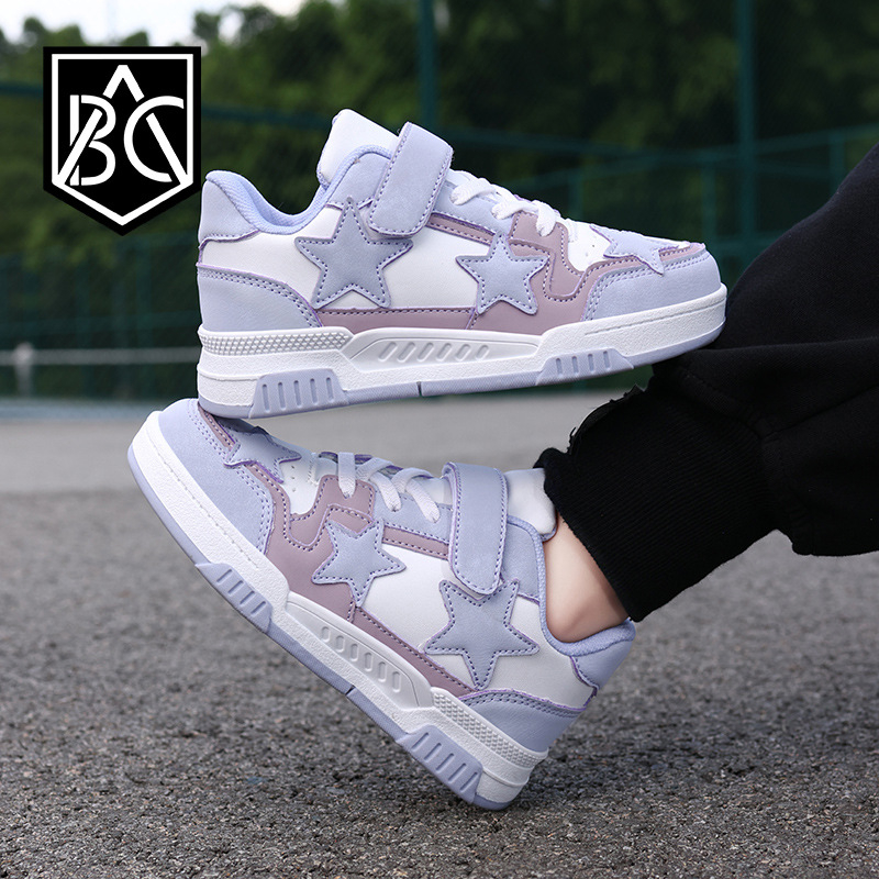 Bērnu sporta apavi ar Velcro aizdari, imitētā mikrofibra augšdaļa, elpojoša sieta iekšpuse, EVA zolīte, TPR zole