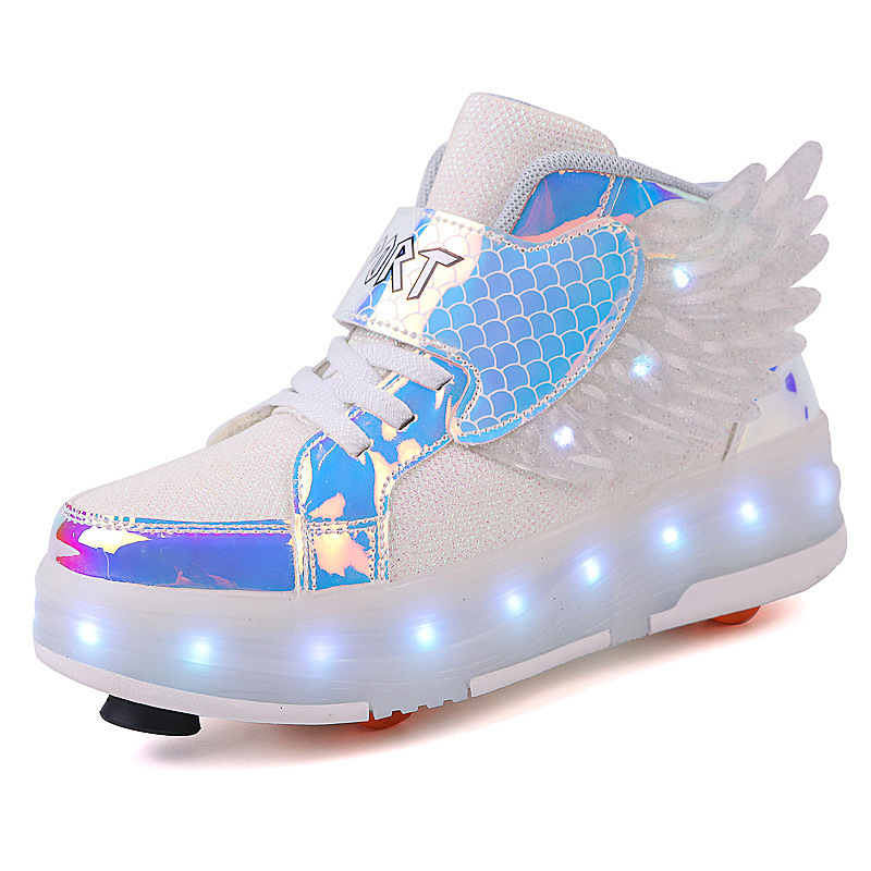 Bērnu roleru kurpes ar PU riteņiem, dubultrindu riteņi, universālas, skrējiena kurpes