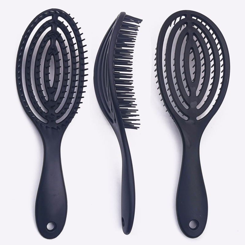 Χτένα μαλλιών με κενό σχεδιασμό και μασάζ στο τριχωτό της κεφαλής, για καθημερινή χρήση, υλικό TPEE