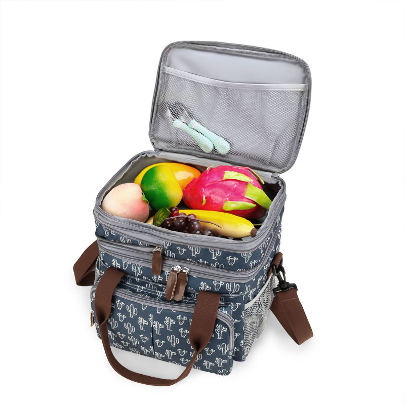 Pusdienu soma ar ūdensneizturīgu izolāciju, pārnēsājama un saliekama — Oxford audums (Materiāls: Oxford audums; Funkcijas: pārnēsājama, saliekama; Kategorija: Ice Pack)