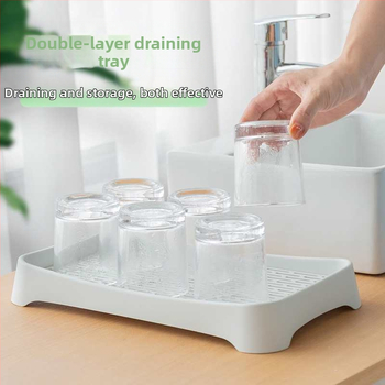 Plastmasas tējas krūzes turētājs ar invertētu nosusumu, virtuves uzglabāšanas plaukts