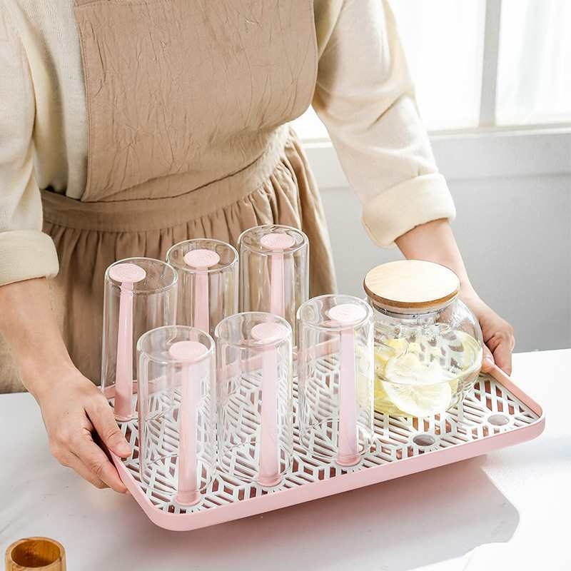 Plastmasas tējas krūzes turētājs ar invertētu nosusumu, virtuves uzglabāšanas plaukts