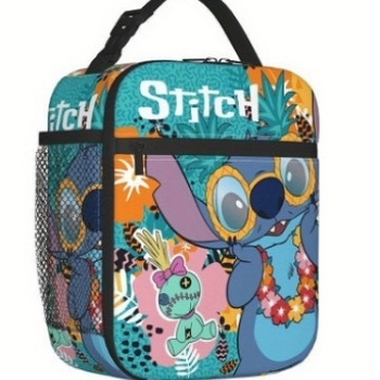 Чанта за обяд Stitch за ученици — термоизолирана, водоустойчива, ултралека, Oxford плат отвън, подплата полиестер