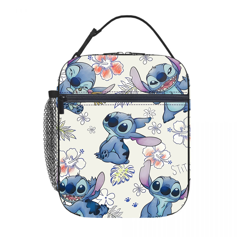 Чанта за обяд Stitch за ученици — термоизолирана, водоустойчива, ултралека, Oxford плат отвън, подплата полиестер