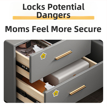 Заключалка за чекмеджета – модел z-drawer lock, ABS материал, за чекмеджета, модерен и семпъл стил, Levy Poetry