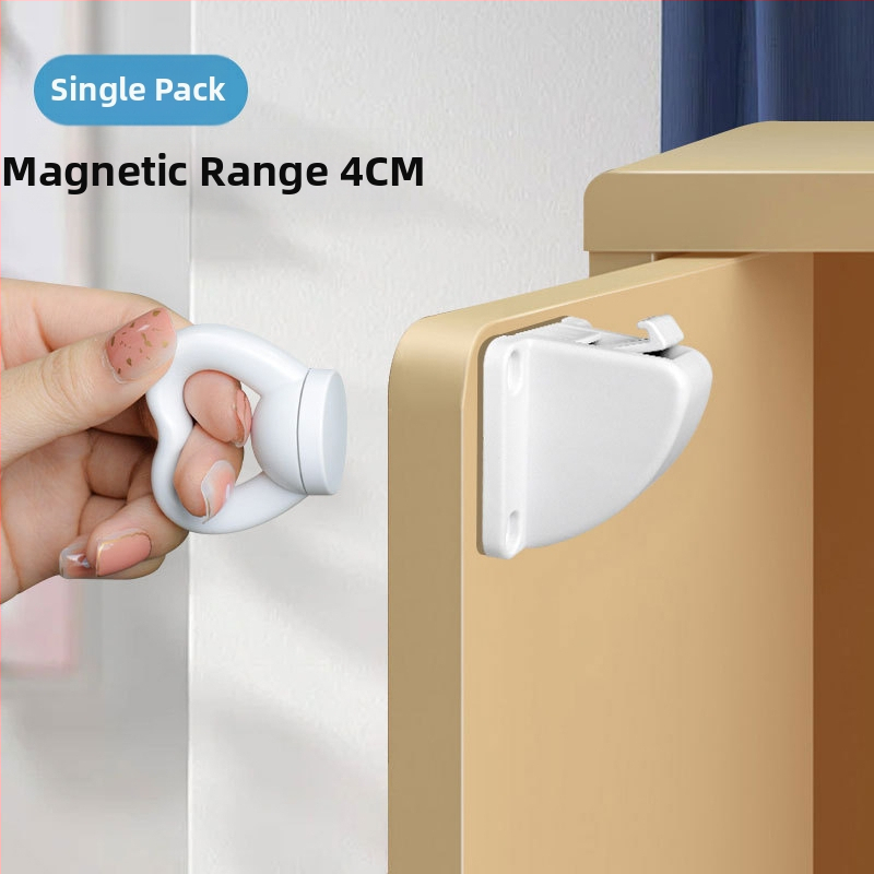 Магнитен заключващ механизъм за чекмедже – ABS, магнитно всмукване, скрит лост, детска защита, без пробиване за шкафове