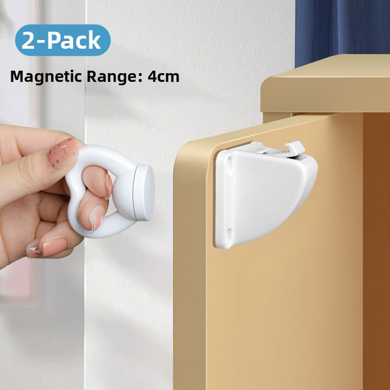 Магнитен заключващ механизъм за чекмедже – ABS, магнитно всмукване, скрит лост, детска защита, без пробиване за шкафове