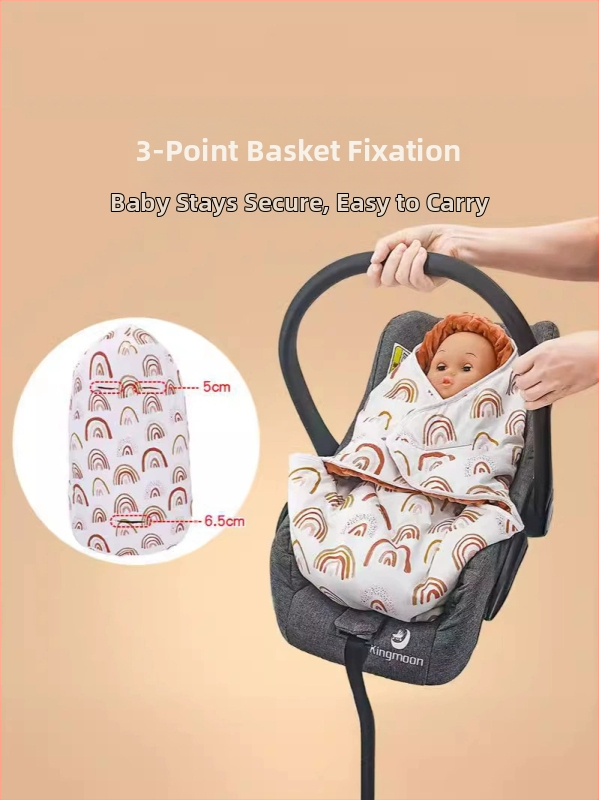 Новородено: квилтирана свалдълна спална торбичка за количка – 95% памук, полиестерно пълнеж, флорален модел, подходяща за новородени до 80 см, пролет-есен-зима