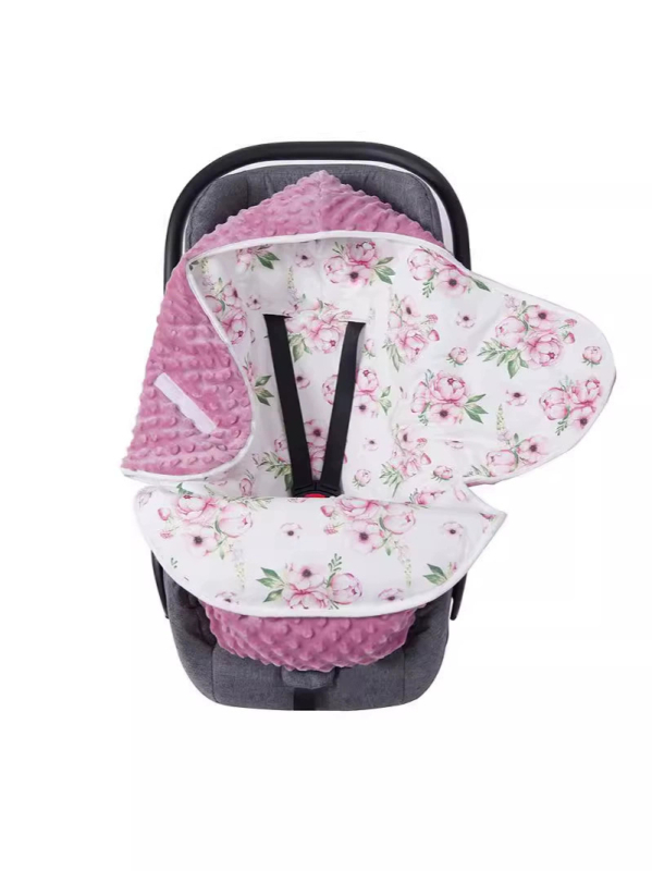 Новородено: квилтирана свалдълна спална торбичка за количка – 95% памук, полиестерно пълнеж, флорален модел, подходяща за новородени до 80 см, пролет-есен-зима
