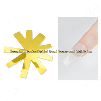 Liwei Εργαλεία μανικιούρ — Ανοξείδωτη πλάκα για γαλλικό μανικιούρ, μορφή/μοντέλο φόρμας, για δημιουργία κρυσταλλικού μανικιούρ