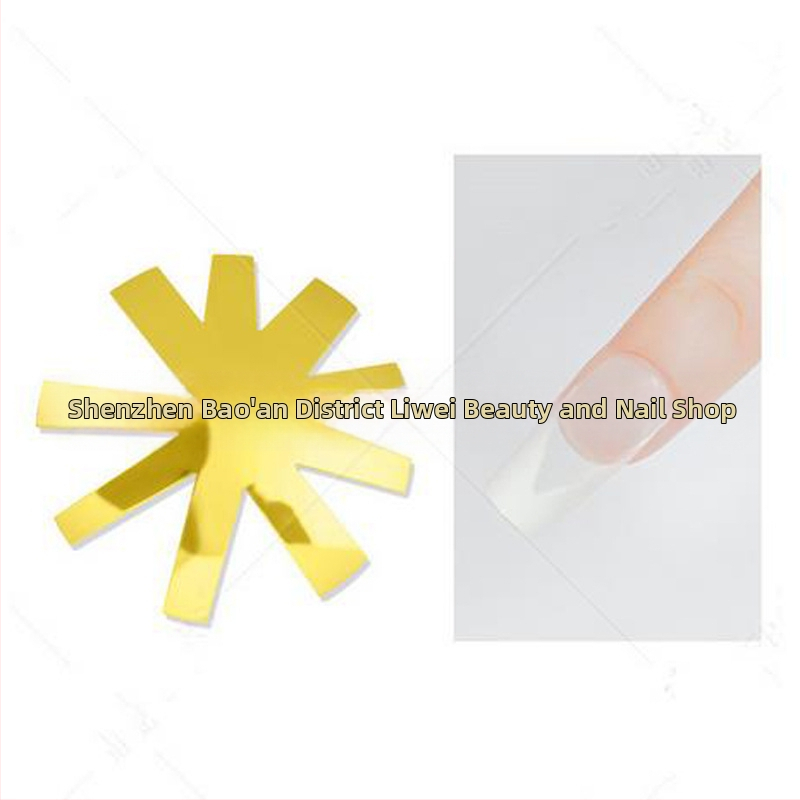 Liwei Εργαλεία μανικιούρ — Ανοξείδωτη πλάκα για γαλλικό μανικιούρ, μορφή/μοντέλο φόρμας, για δημιουργία κρυσταλλικού μανικιούρ