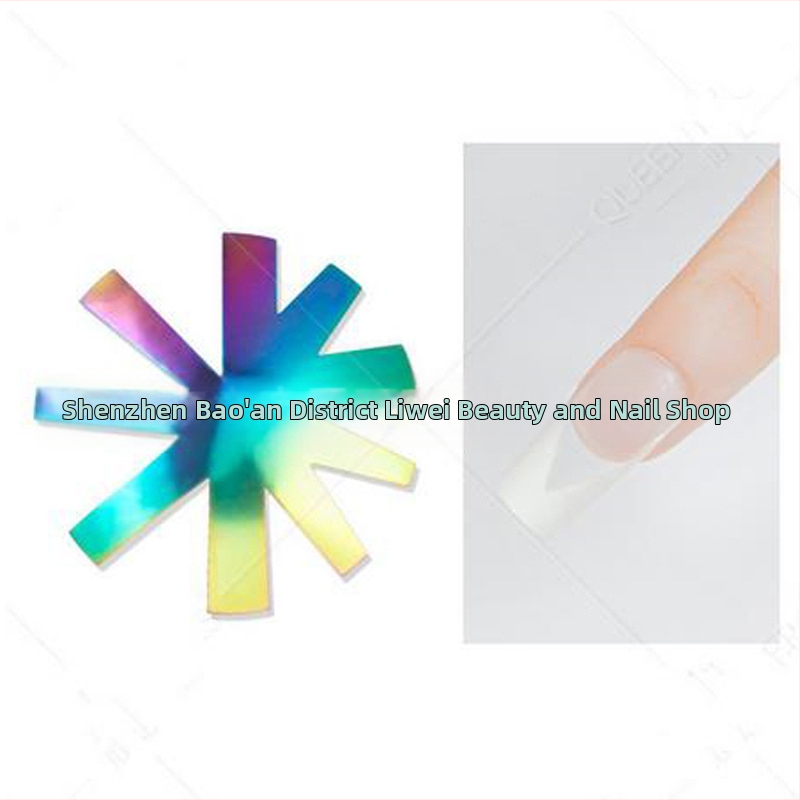 Liwei Εργαλεία μανικιούρ — Ανοξείδωτη πλάκα για γαλλικό μανικιούρ, μορφή/μοντέλο φόρμας, για δημιουργία κρυσταλλικού μανικιούρ