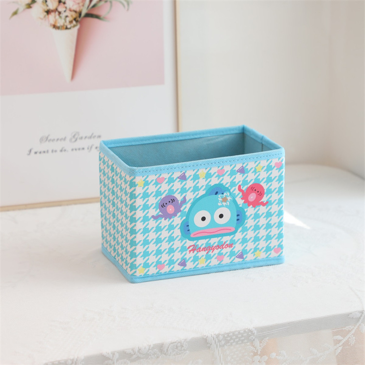 Cutie PU pentru depozitare pe birou, 12 L, pliabilă și stivuibilă, model desen animat, stil japonez