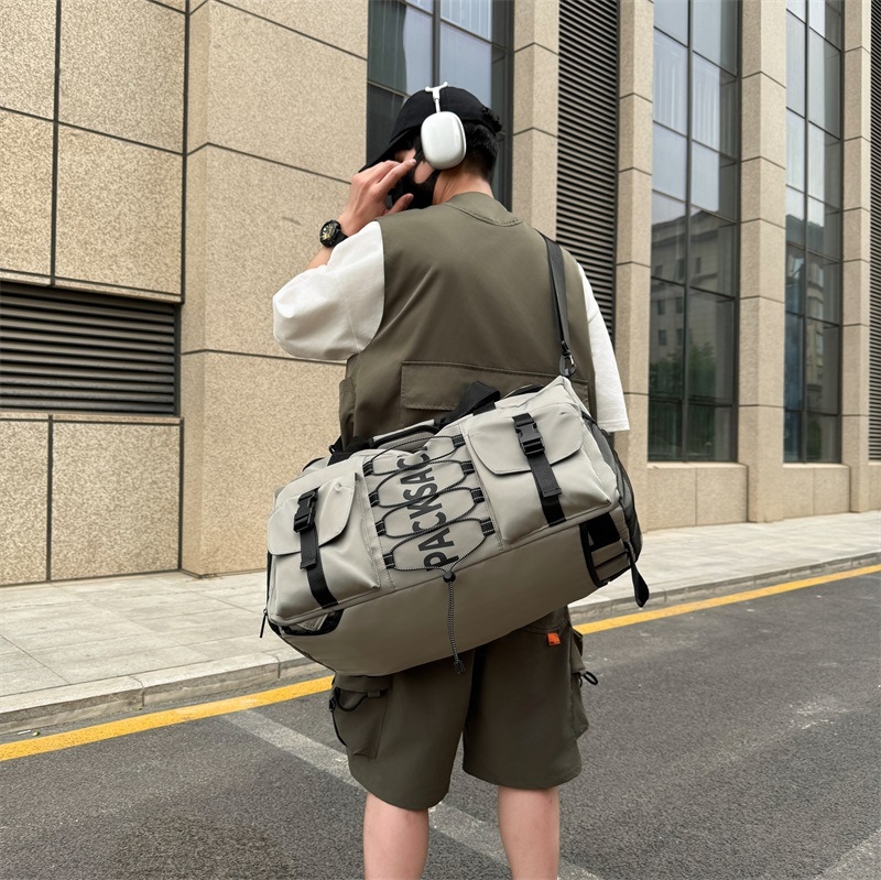 Ceļojumu mugursoma ar slapjo–sausā nodalījuma, jogas un fitnesa soma ar kurpju nodalījumu, ietilpība 56–75 l, Oxford audums, elpojošs, ūdensizturīgs un antibakteriāls