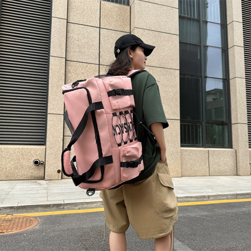 Ceļojumu mugursoma ar slapjo–sausā nodalījuma, jogas un fitnesa soma ar kurpju nodalījumu, ietilpība 56–75 l, Oxford audums, elpojošs, ūdensizturīgs un antibakteriāls