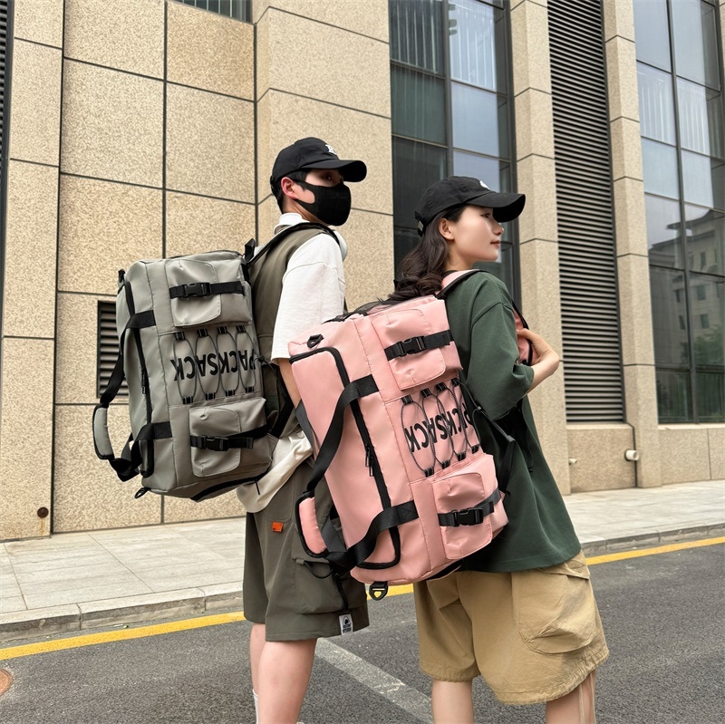 Ceļojumu mugursoma ar slapjo–sausā nodalījuma, jogas un fitnesa soma ar kurpju nodalījumu, ietilpība 56–75 l, Oxford audums, elpojošs, ūdensizturīgs un antibakteriāls