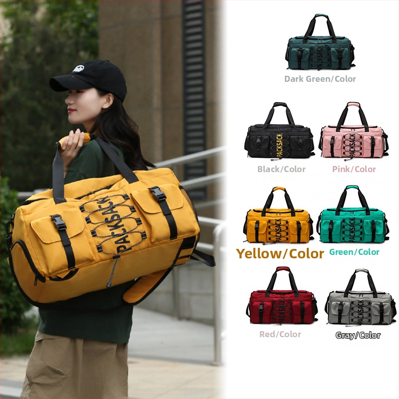 Ceļojumu mugursoma ar slapjo–sausā nodalījuma, jogas un fitnesa soma ar kurpju nodalījumu, ietilpība 56–75 l, Oxford audums, elpojošs, ūdensizturīgs un antibakteriāls