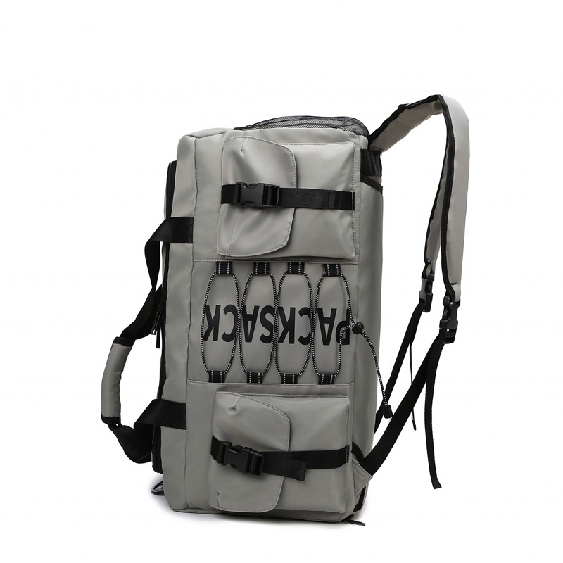 Ceļojumu mugursoma ar slapjo–sausā nodalījuma, jogas un fitnesa soma ar kurpju nodalījumu, ietilpība 56–75 l, Oxford audums, elpojošs, ūdensizturīgs un antibakteriāls