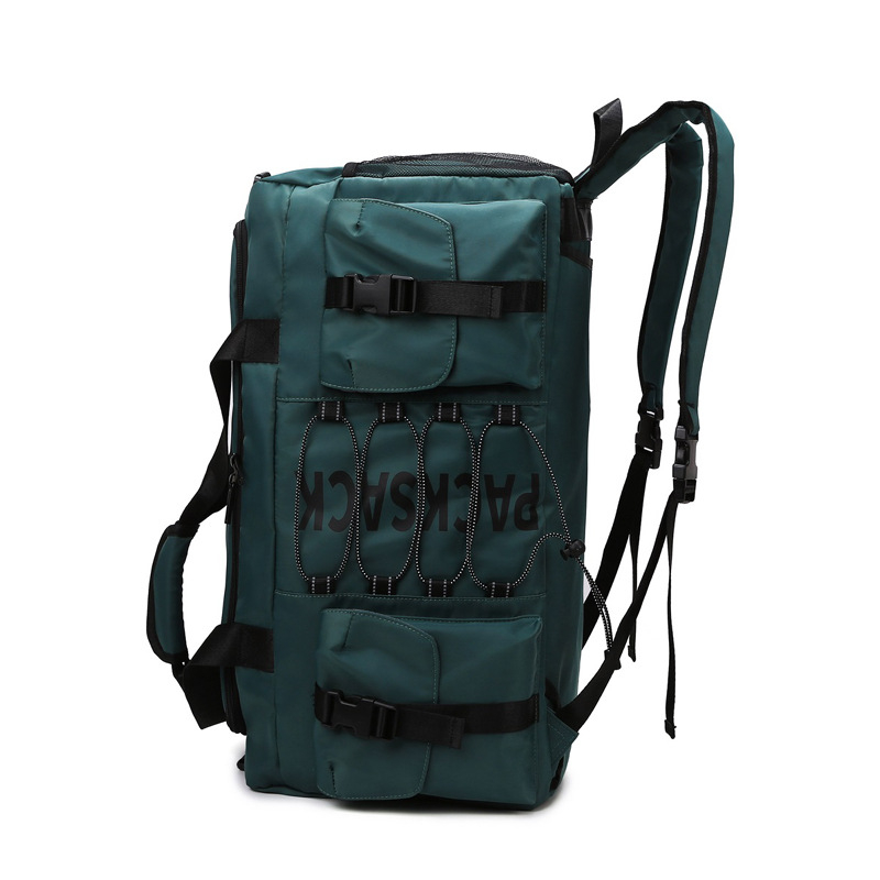 Ceļojumu mugursoma ar slapjo–sausā nodalījuma, jogas un fitnesa soma ar kurpju nodalījumu, ietilpība 56–75 l, Oxford audums, elpojošs, ūdensizturīgs un antibakteriāls