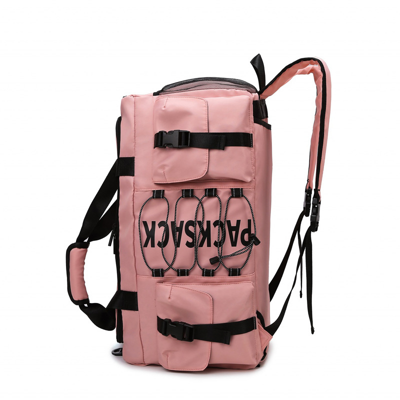 Ceļojumu mugursoma ar slapjo–sausā nodalījuma, jogas un fitnesa soma ar kurpju nodalījumu, ietilpība 56–75 l, Oxford audums, elpojošs, ūdensizturīgs un antibakteriāls