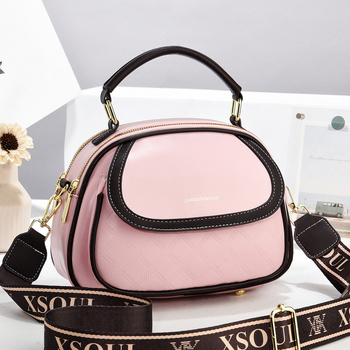 Γυναικεία τσάντα-ώμου από PU σε στυλ street-trend, σχήμα κελύφους, μαγνητική κλειδαριά, εσωτερική θήκη με φερμουάρ