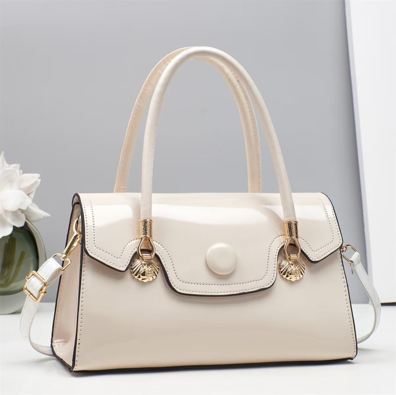 Чанта през рамо кроссбоди, PU материал, мотоциклетен стил, хоризонтална квадратна форма, цип за затваряне