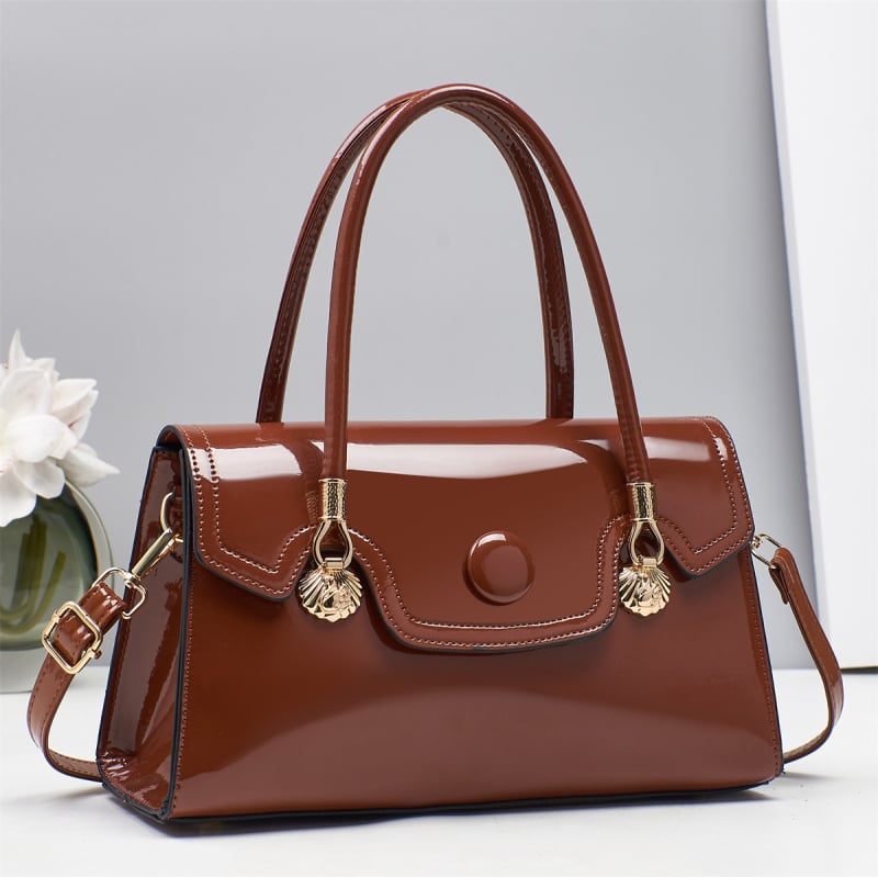 Чанта през рамо кроссбоди, PU материал, мотоциклетен стил, хоризонтална квадратна форма, цип за затваряне