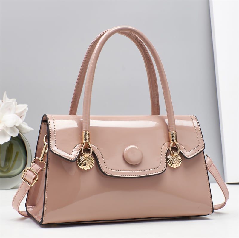 Чанта през рамо кроссбоди, PU материал, мотоциклетен стил, хоризонтална квадратна форма, цип за затваряне