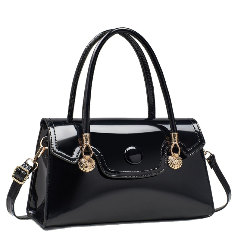 Чанта през рамо кроссбоди, PU материал, мотоциклетен стил, хоризонтална квадратна форма, цип за затваряне