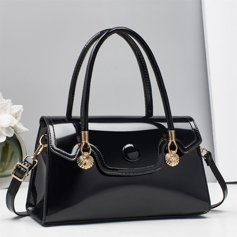 Чанта през рамо кроссбоди, PU материал, мотоциклетен стил, хоризонтална квадратна форма, цип за затваряне