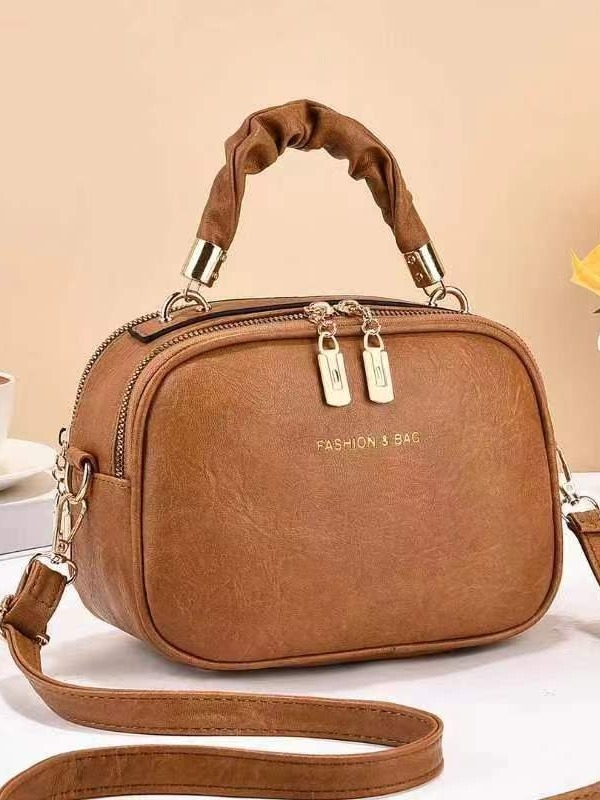 PU crossbody torba, gradski stil, veliki kapacitet, vodoravni kvadratni oblik, zatvarač, unutarnji džep za mobitel, unutarnji pretinci