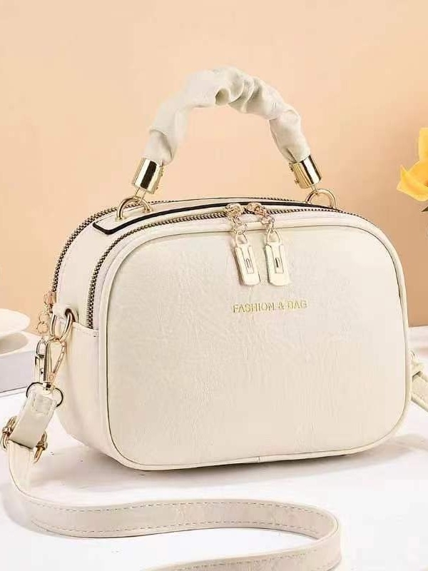 PU crossbody torba, gradski stil, veliki kapacitet, vodoravni kvadratni oblik, zatvarač, unutarnji džep za mobitel, unutarnji pretinci