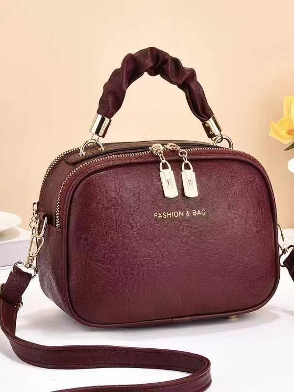 PU crossbody torba, gradski stil, veliki kapacitet, vodoravni kvadratni oblik, zatvarač, unutarnji džep za mobitel, unutarnji pretinci