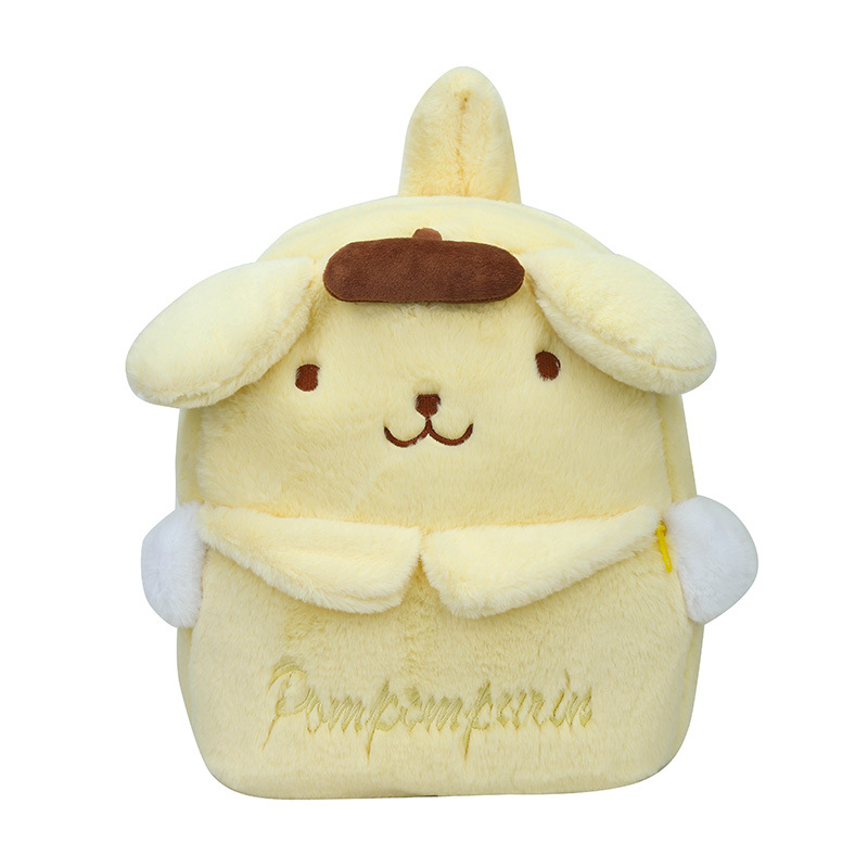 Плюшена раница за училище със свеж и сладък стил, отваряне с цип, подплата от полиестер, дишаща, износоустойчива и защита срещу кражба