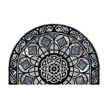 Χαλιά πόρτας εισόδου - Ημικυκλικό σχήμα, Πολυεστέρας, Μοντέρνο στυλ απλότητας, Πλενόμενο, Εξατομικευμένη επεξεργασία.