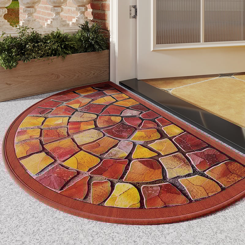 Sissekäigumatt - poolring, polüester kiud, kaasaegne lihtne stiil, pestav, kohandatav töötlemine.