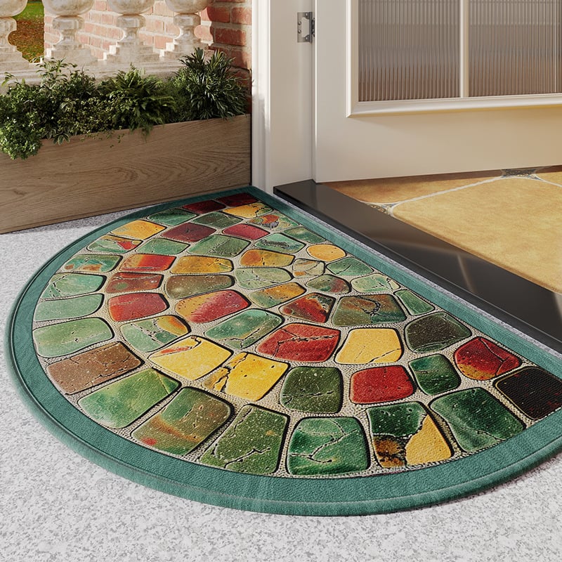 Sissekäigumatt - poolring, polüester kiud, kaasaegne lihtne stiil, pestav, kohandatav töötlemine.