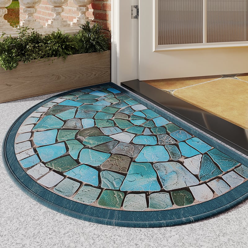 Sissekäigumatt - poolring, polüester kiud, kaasaegne lihtne stiil, pestav, kohandatav töötlemine.