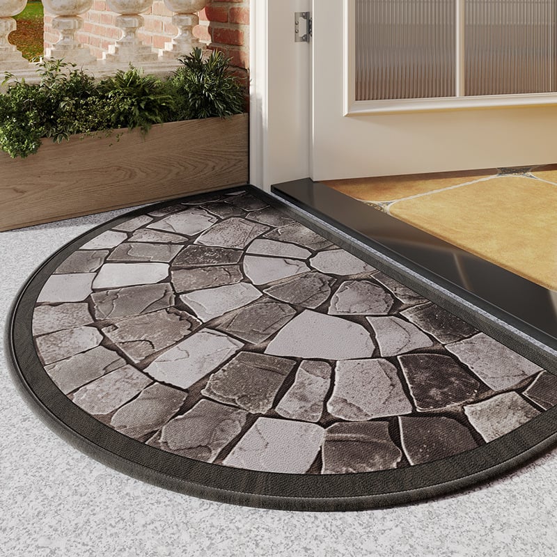 Sissekäigumatt - poolring, polüester kiud, kaasaegne lihtne stiil, pestav, kohandatav töötlemine.