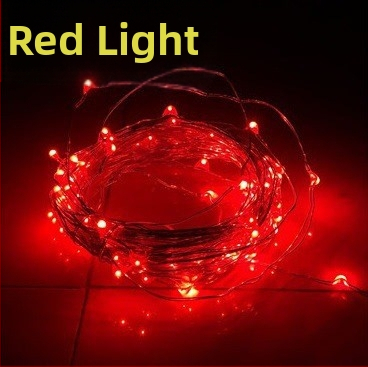 Соларен външен LED низ от медна жица, IP65 водоустойчив, 50 LED, дистанционно управление, празнична украса за дърво