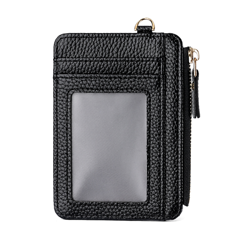 CarrKen ultra viegls PU kartes turētājs ar Lychee-grain tekstūru un poliestera odere