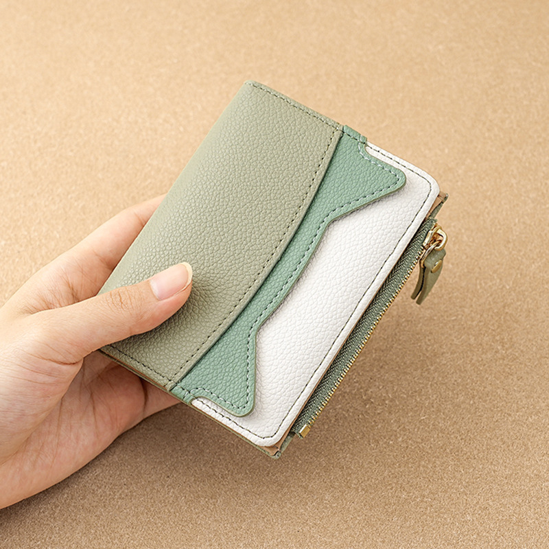 Sieviešu maks korejiešu stilā — mini kartes maciņš, PU materiāls, dzīvnieku raksts, svaigs un salds stils, iekšpuse no sintētiskās ādas