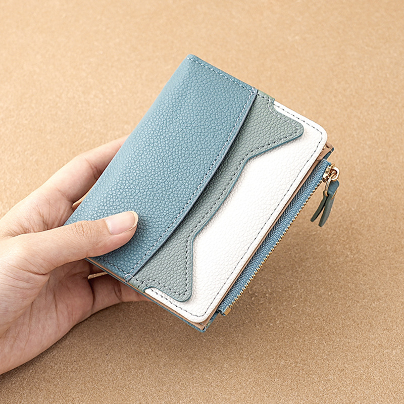 Sieviešu maks korejiešu stilā — mini kartes maciņš, PU materiāls, dzīvnieku raksts, svaigs un salds stils, iekšpuse no sintētiskās ādas