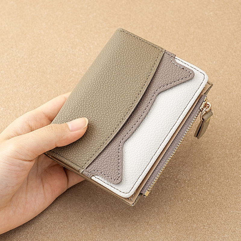 Sieviešu maks korejiešu stilā — mini kartes maciņš, PU materiāls, dzīvnieku raksts, svaigs un salds stils, iekšpuse no sintētiskās ādas