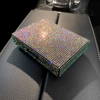 Μεταλλικό κουτί αποθήκευσης επαγγελματικών καρτών με διαμάντι-ντιζάιν για αυτοκίνητο και ETC κάρτα