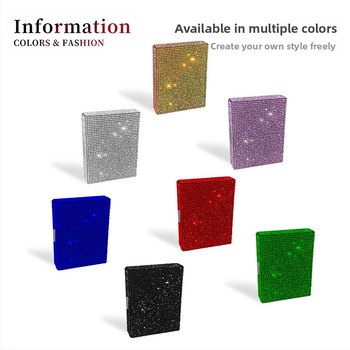 Μεταλλικό κουτί αποθήκευσης επαγγελματικών καρτών με διαμάντι-ντιζάιν για αυτοκίνητο και ETC κάρτα