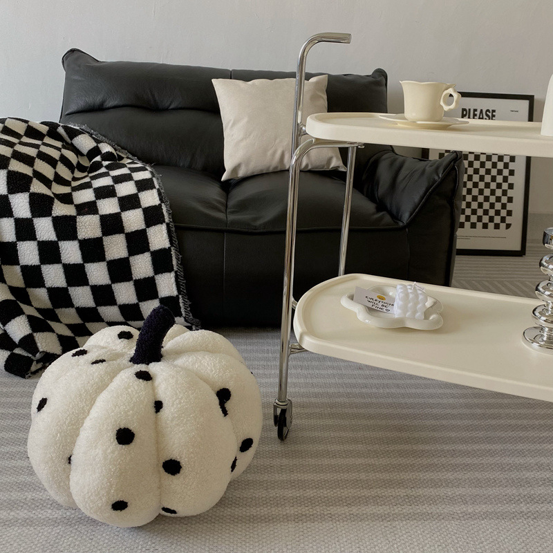 Tök alakú plüss párna - Teddy Velvet, PP pamut töltés, 4–6 éveseknek