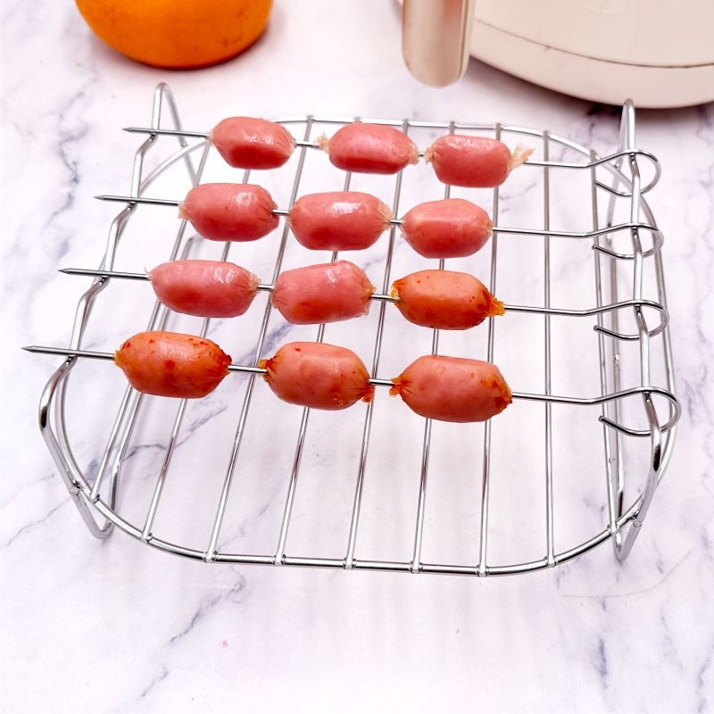 Nerūsējošā tērauda divslāņu tvaika restgrils gaisa frīzeišanai, saliekams, nepielipīgs, 106 g