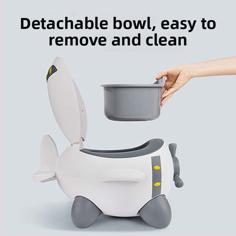 Laste harjutustualet lennuki kujundusega, PP+PU materjalist, eraldi pakendamine, litsentsitav privaatne kaubamärk